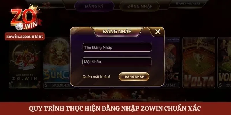 Hướng Dẫn Đăng Nhập Zowin Nhanh Chóng Từng Bước Cho Bet Thủ 1 Quy trình thực hiện đăng nhập Zowin chuẩn xác trên các thiết bị